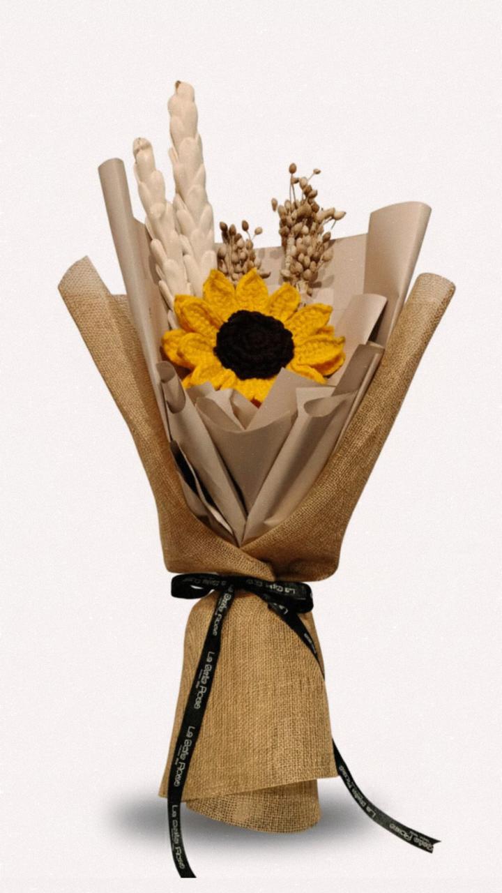 Timeless Bloom Crochet Sunflower Bouquet