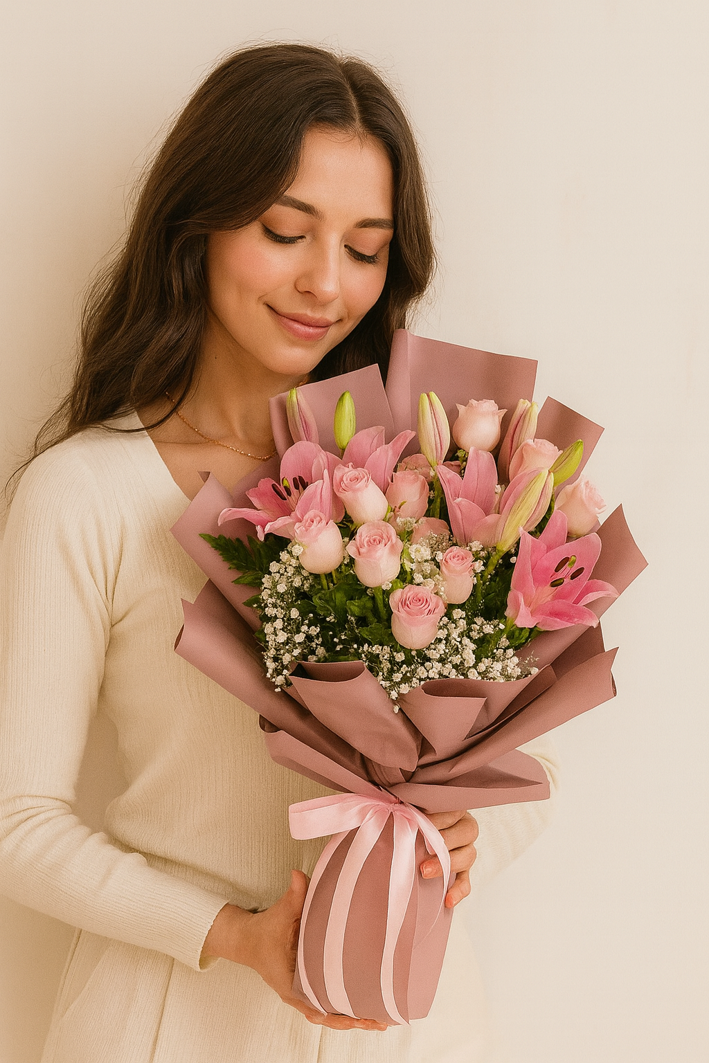 Pink Serenity Hand-Tied